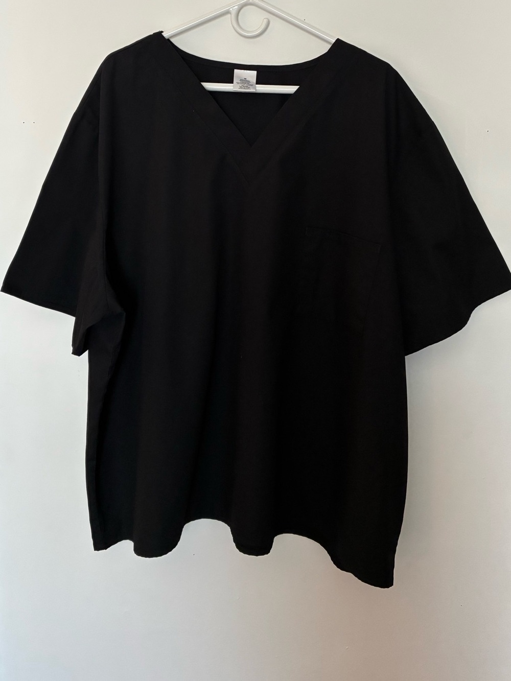 Black V-Neck Medical Scrub Top